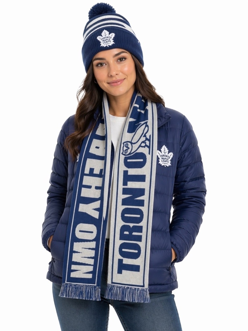 NWT Toronto Maple Leafs x OVO  polyester blend Hockey Sports Casual scarf OS